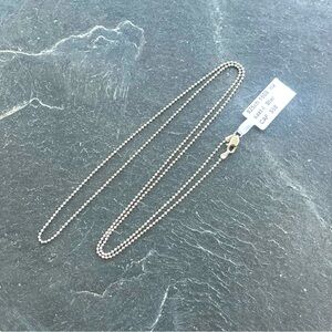 Sterling Silver 925 faceted bead Chain Necklace 24”